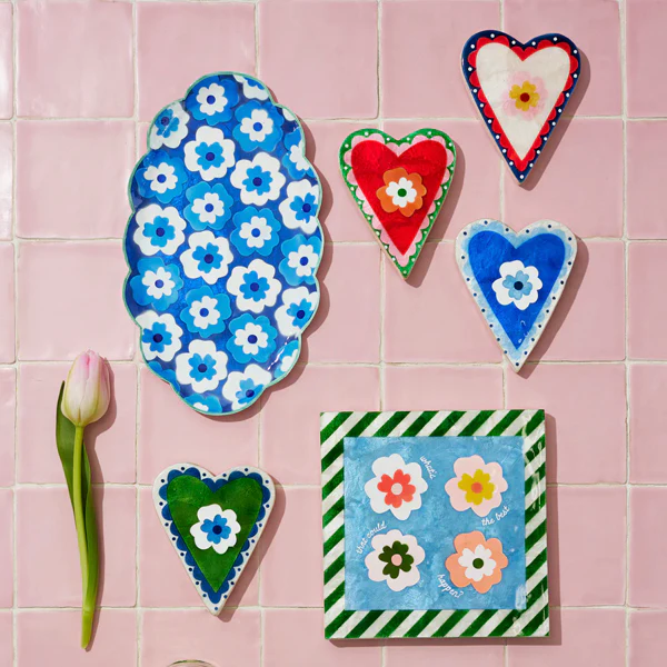 Poppy Red Heart Wall Tile - Image 2