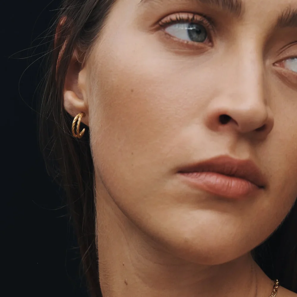 Priam Split Hoops Gold - Image 2