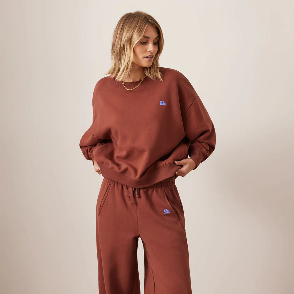 Quinn Slouchy Crew - Burnt Toffee - Image 2