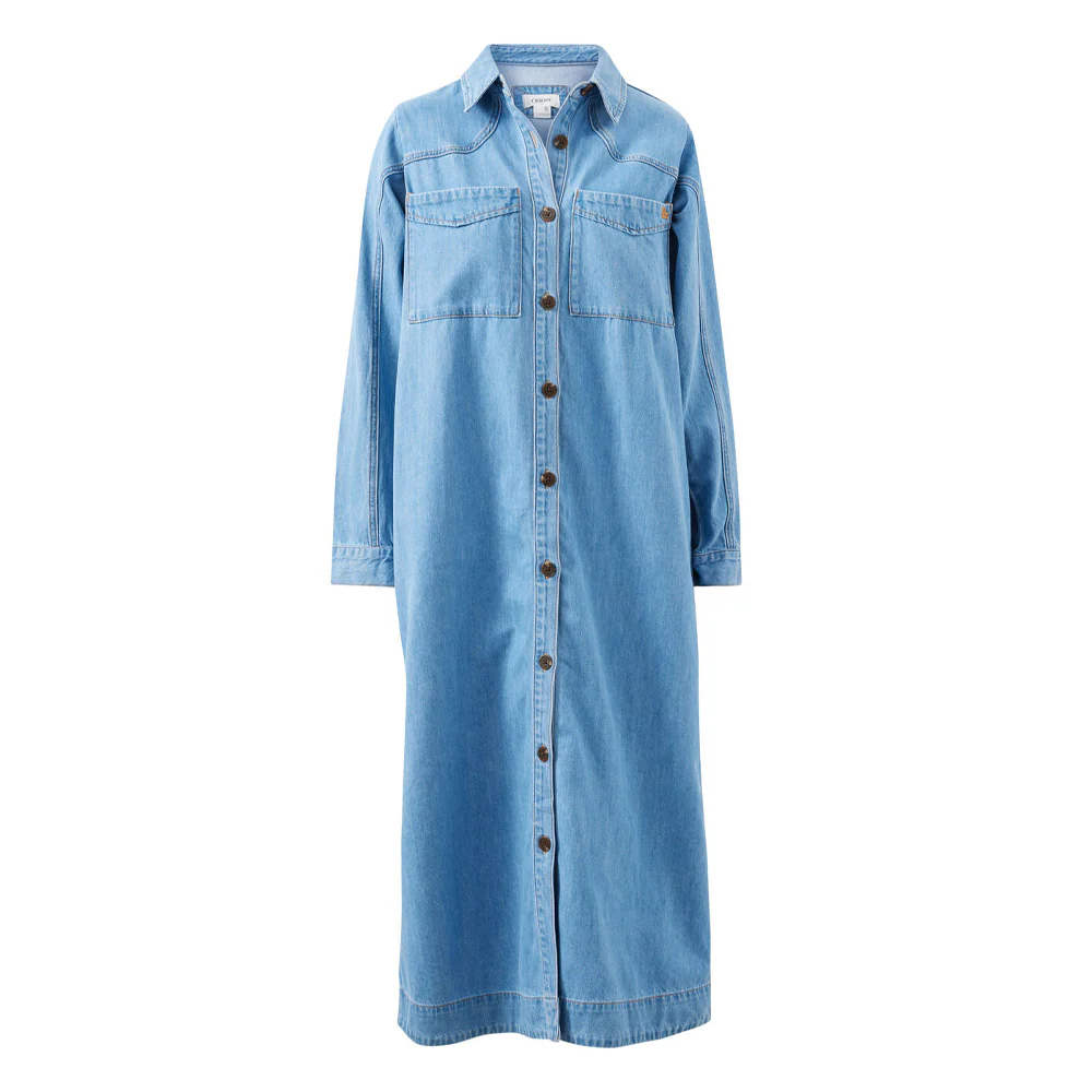 Rae Long Sleeve Midi Dress - New Vintage Blue - Image 4