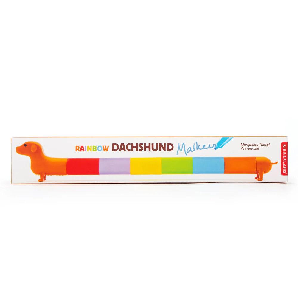 Rainbow Dachshund Markers