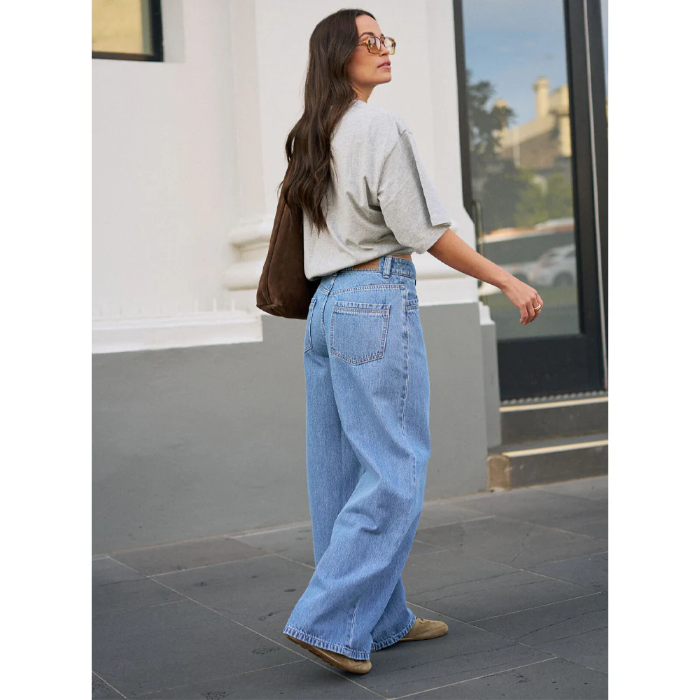 Reese Wide Leg Jean - Vintage Blue - Image 3