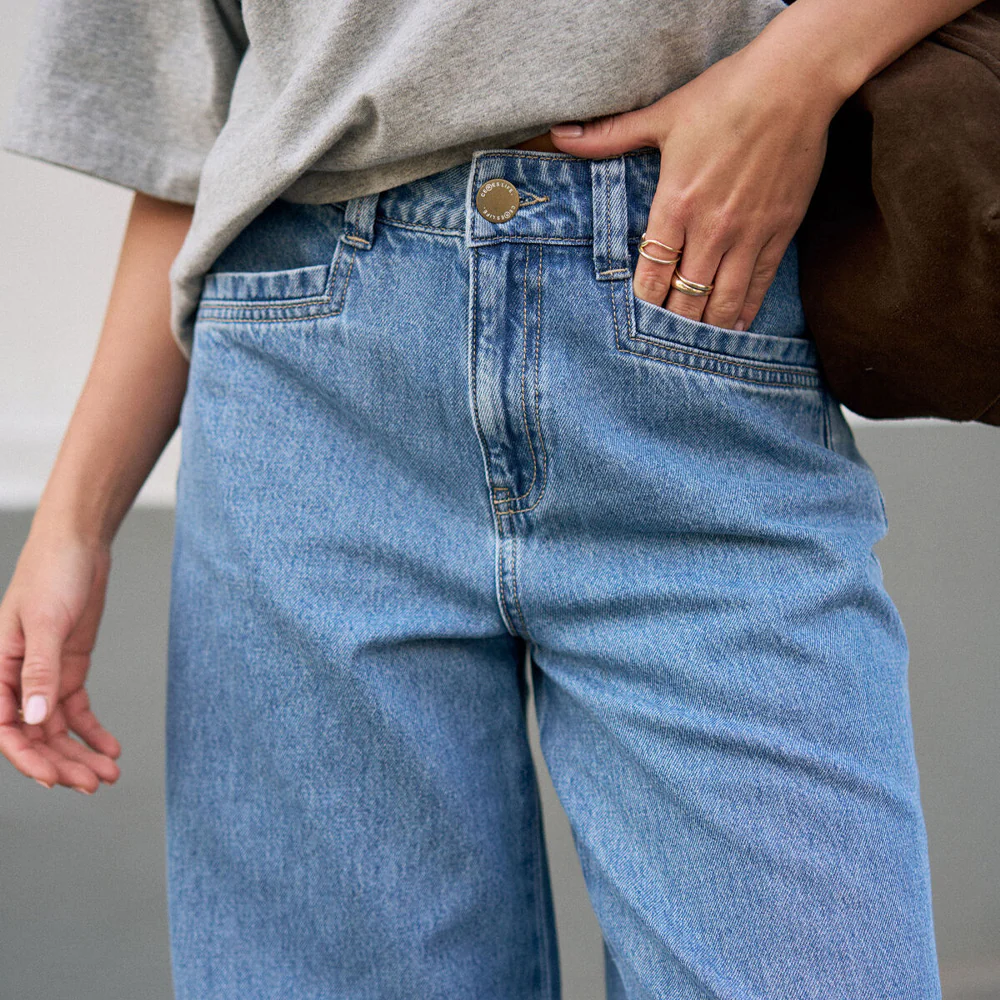 Reese Wide Leg Jean - Vintage Blue - Image 4