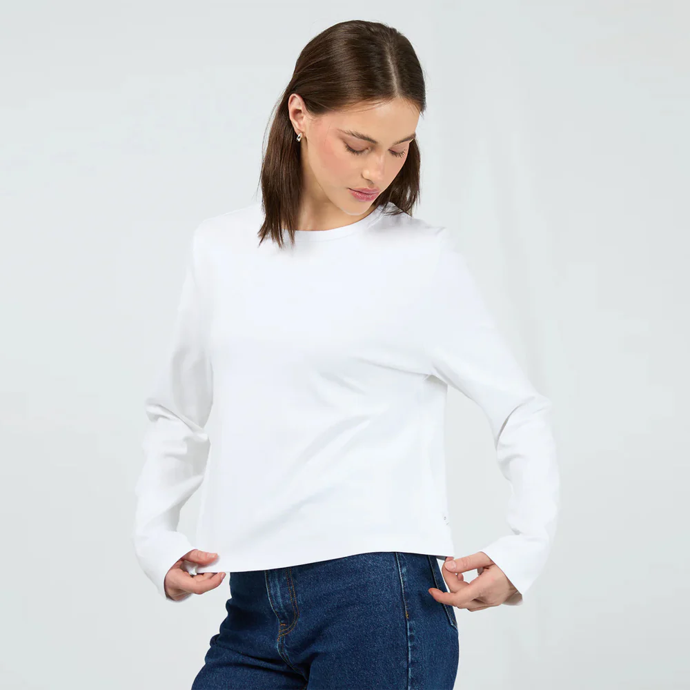 Regular Long Sleeve Tee - White