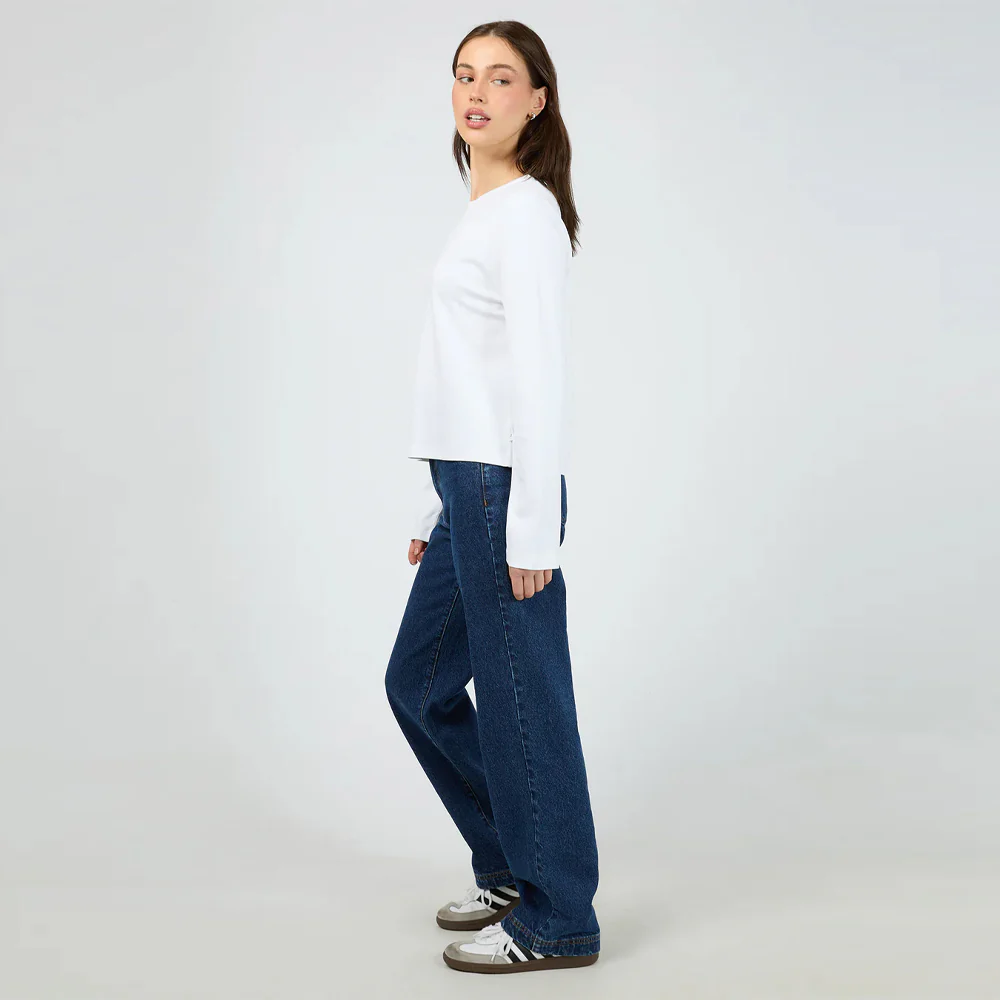Regular Long Sleeve Tee - White - Image 2