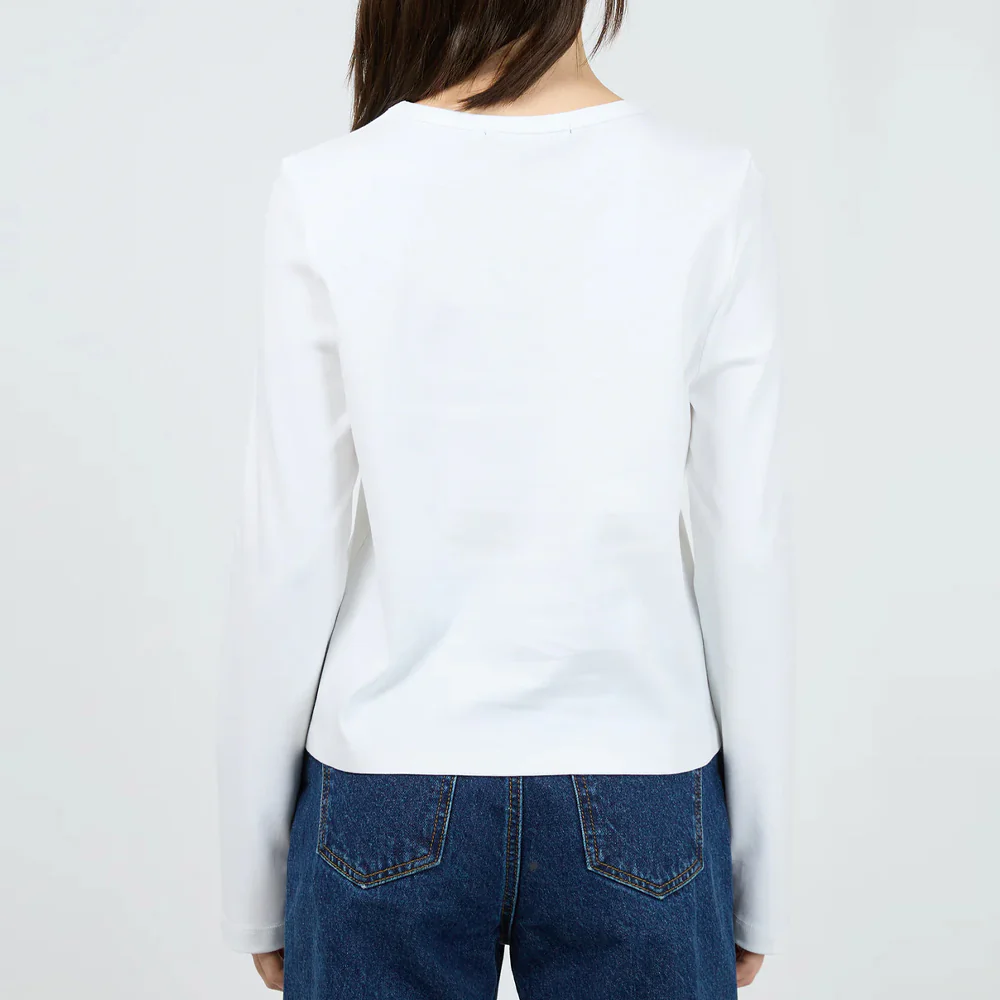 Regular Long Sleeve Tee - White - Image 5