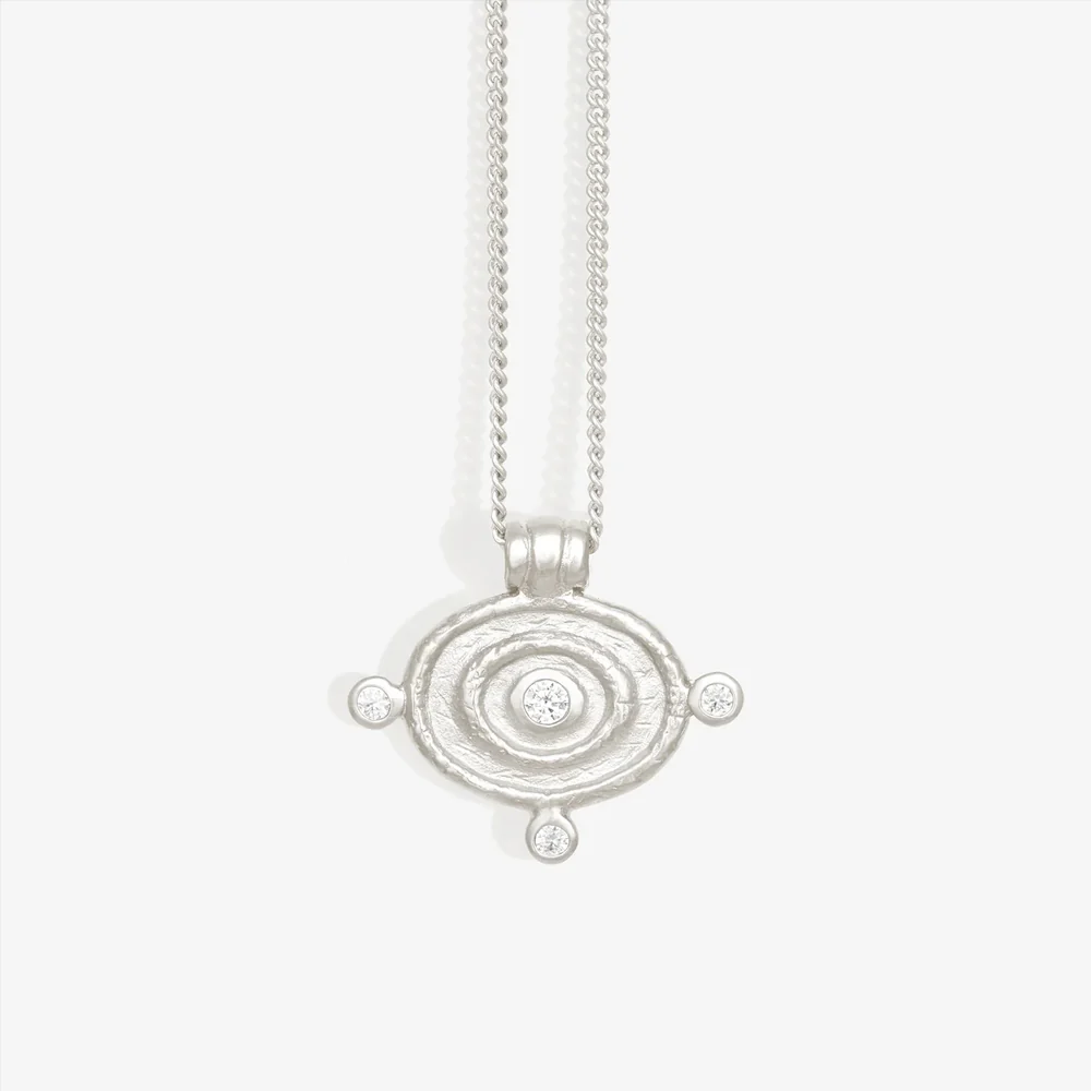 Reign Oval Necklace Silver