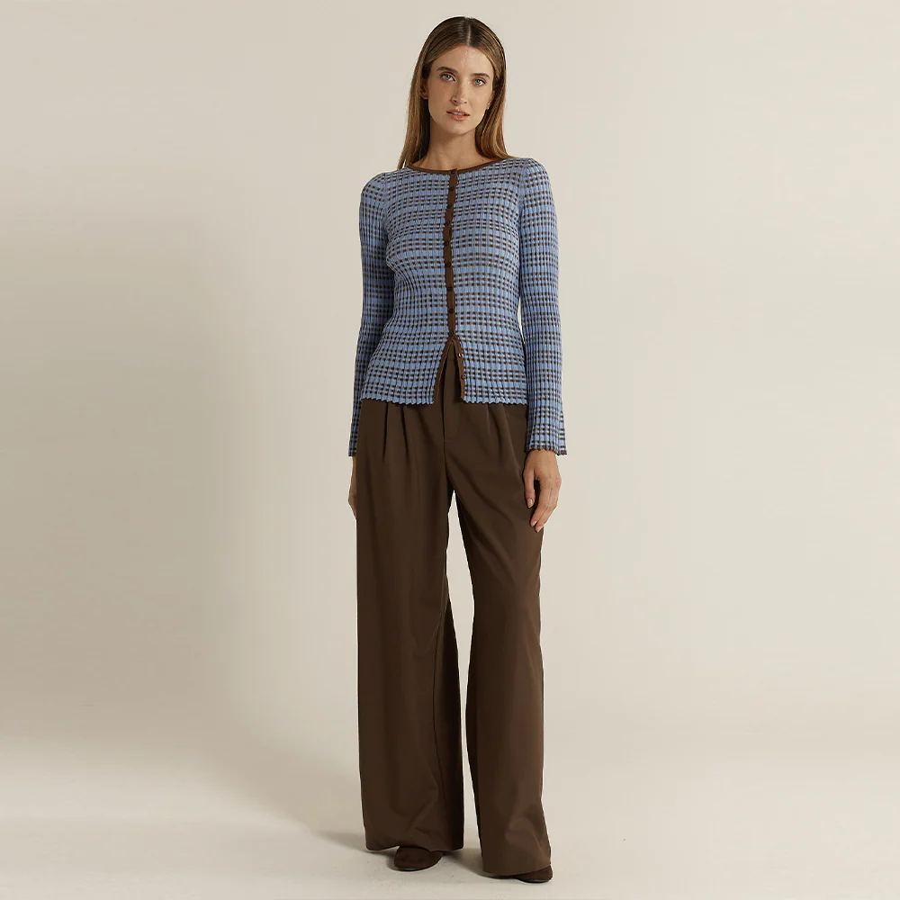 Roan Pleat Front Pant - Chocolate - Image 5