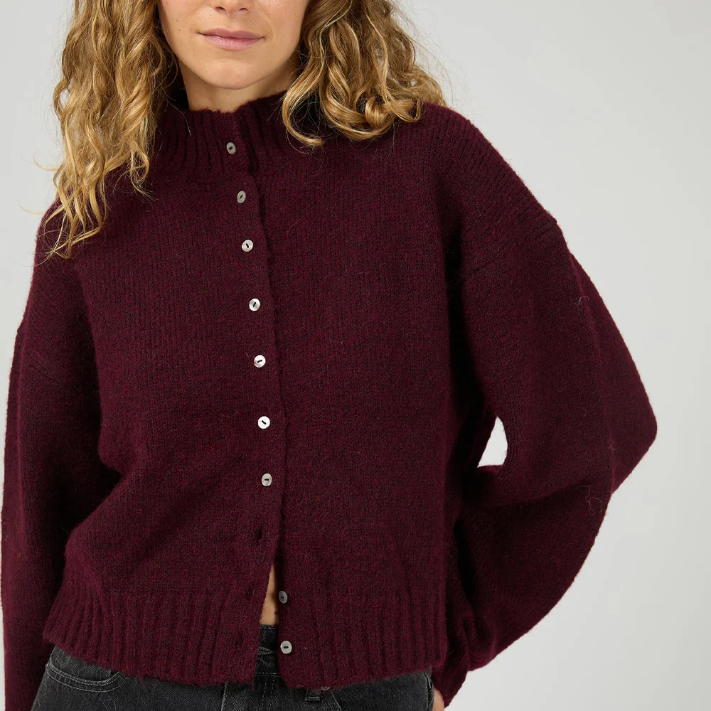 Rosalia Cardigan - Wine - Image 5
