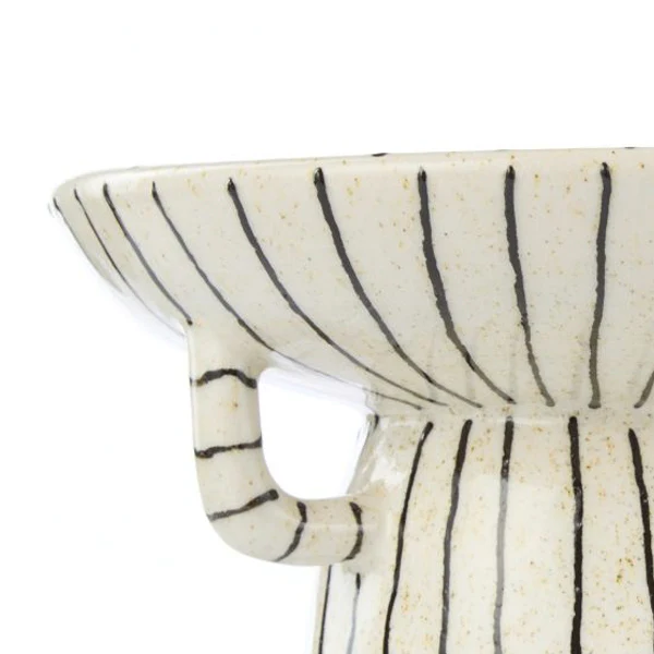 Sabi Stripe Dish - White/Black - Image 3