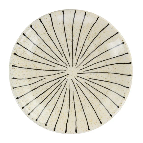 Sabi Stripe Dish - White/Black - Image 4