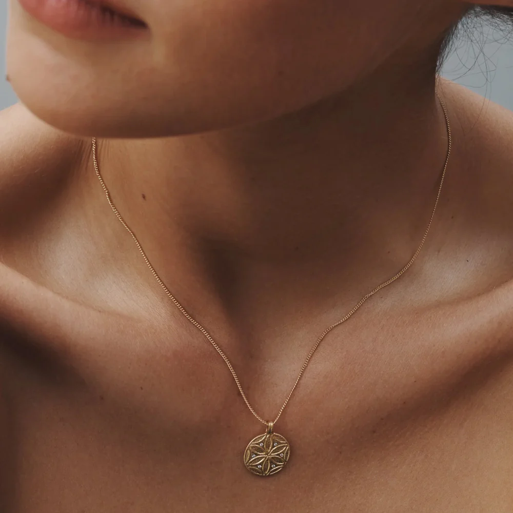 Seed of Life Necklace Gold - Image 3
