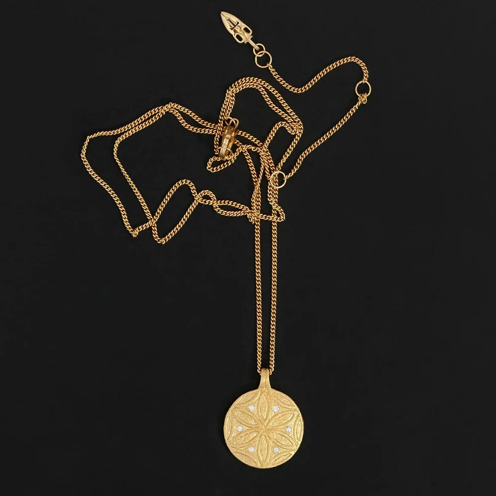 Seed of Life Necklace Gold - Image 4