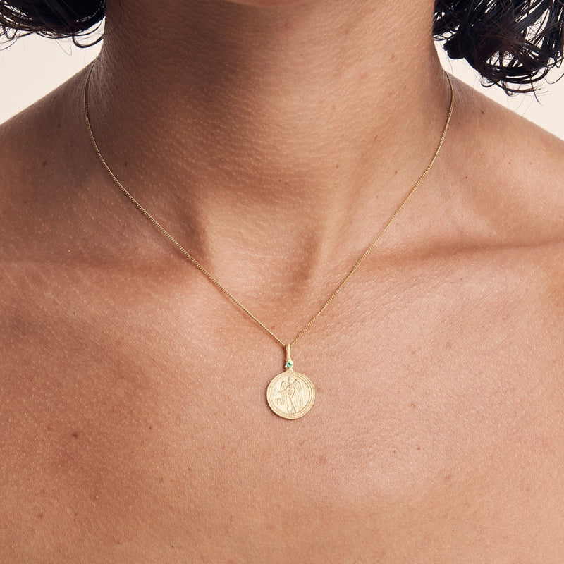 Serafina Coin Necklace - Gold - Image 2