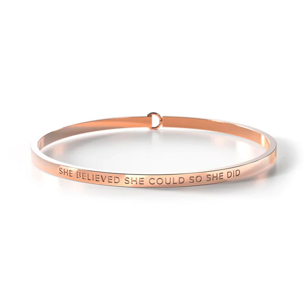 She Believed She Could So She Did Bangle