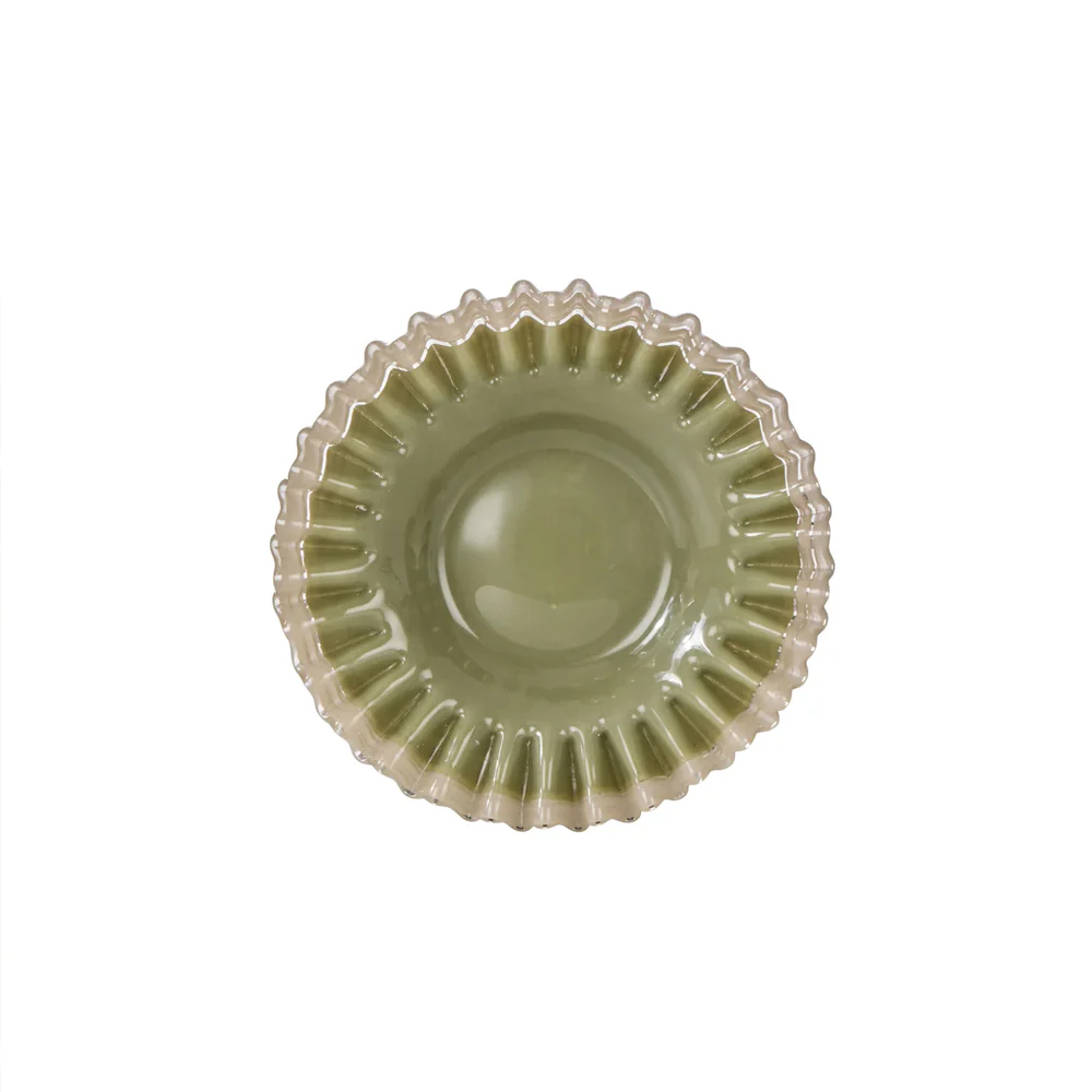 Sigrid Frill Dish - Green/Grey - Image 5
