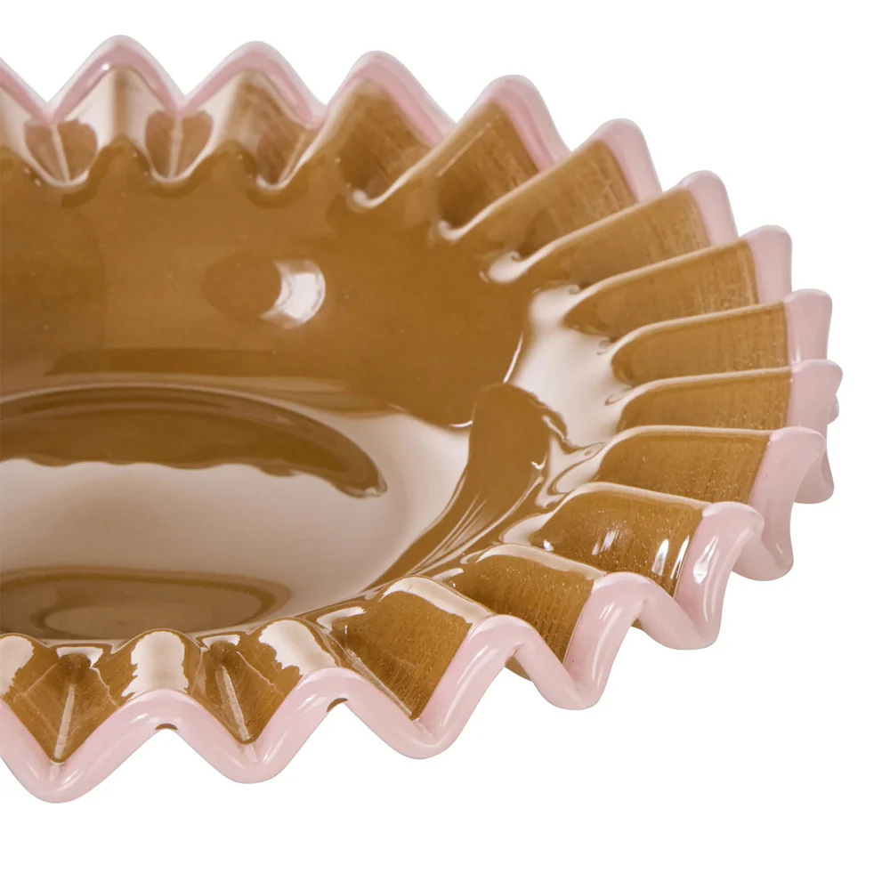 Sigrid Frill Dish - Mustard/Pink - Image 3