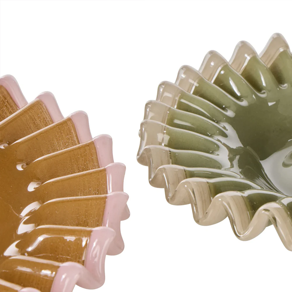 Sigrid Frill Dish - Mustard/Pink - Image 5