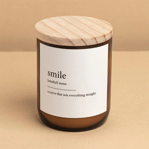 "Smile" Dictionary Candle