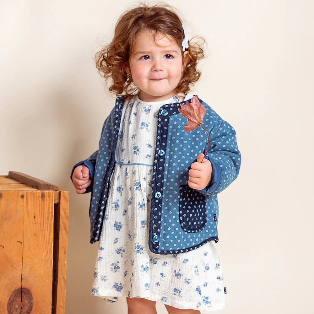 Starflower Jacket - Denim  Print