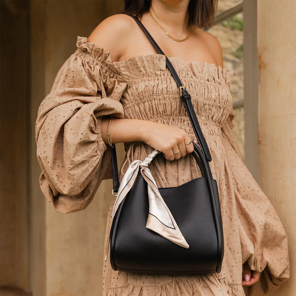 Steffie Mini Tote Bag - Black - Image 5