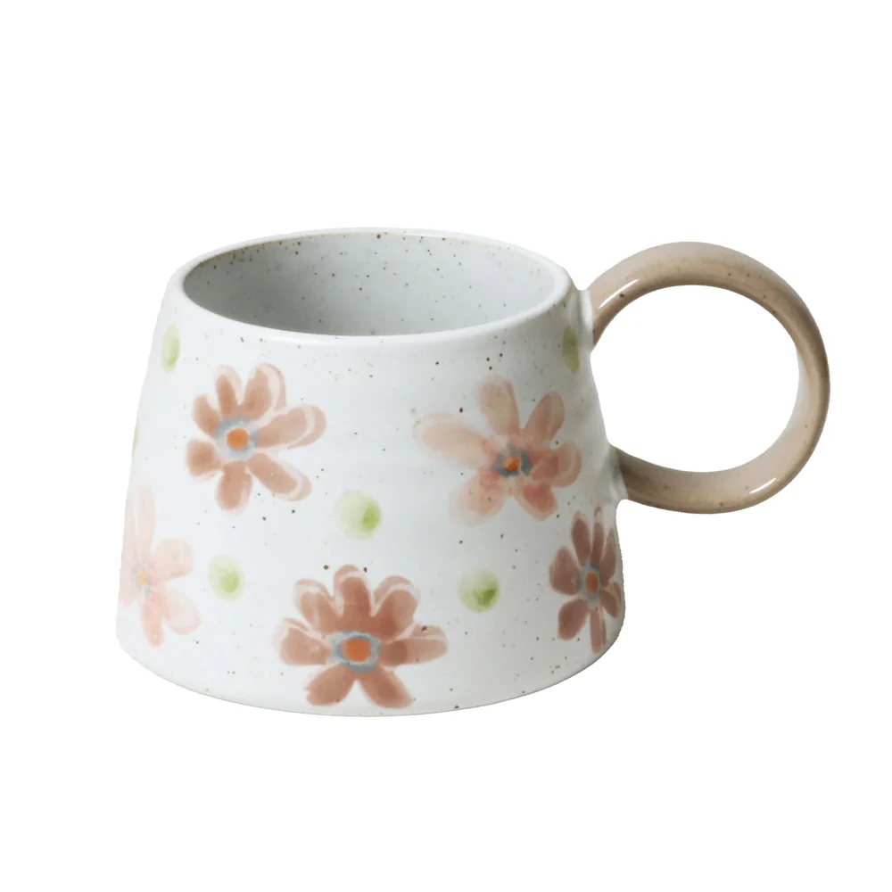 Stevie Large Handled Mug - Flower Garden
