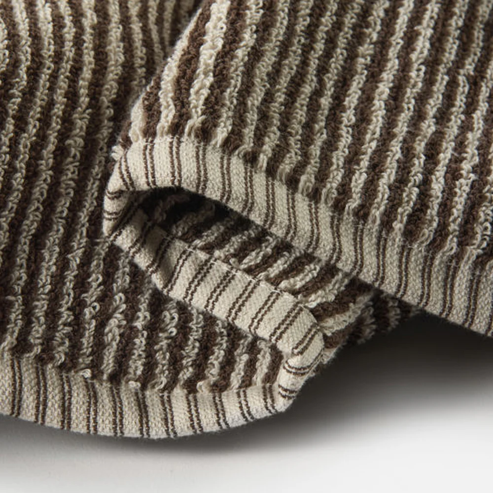 Stripe Cotton Bath Mat - Cocoa/Bone - Image 2