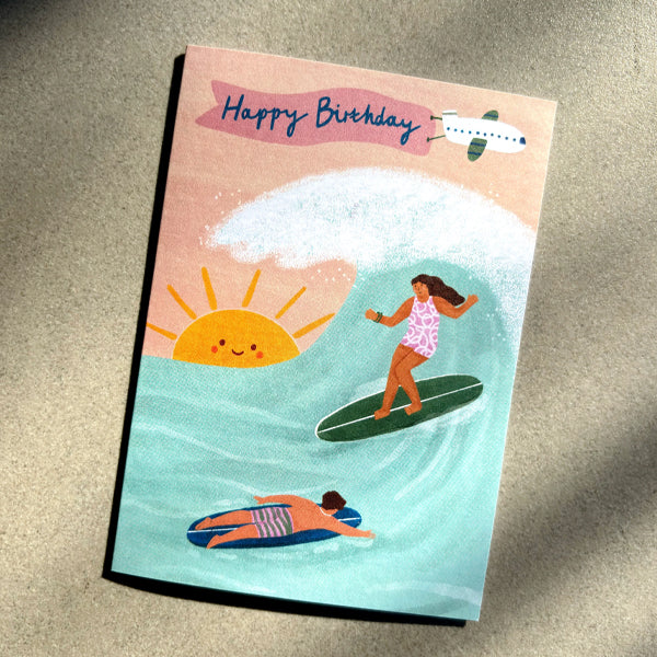 Surfing Birthday Card - Image 2