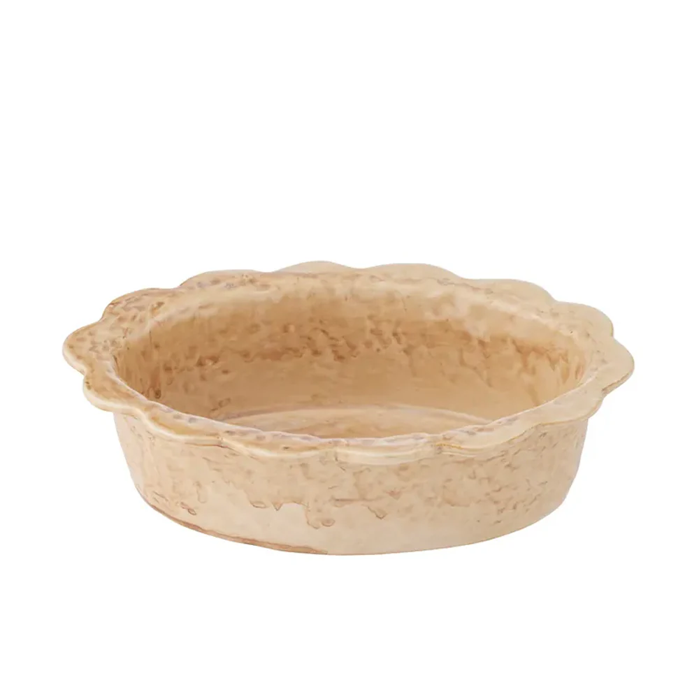 Tarty Oval Ceramic Dish - Tan