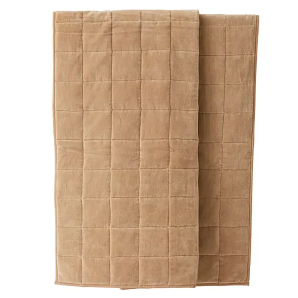 Vera Cotton Velvet Throw 130 x 180cm - Taupe