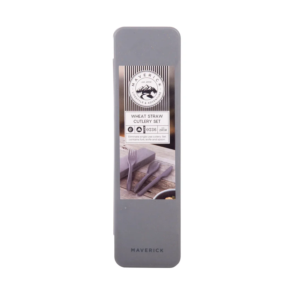 Wheat Straw Travel Cutlery Set - Assorted - Image 3