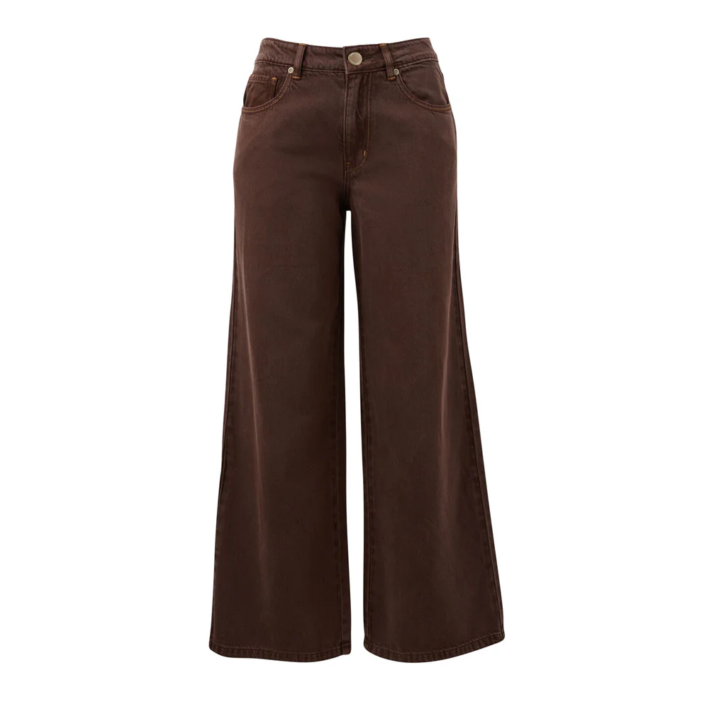 Willow Soft Wide Leg Jean - Chocolate - Image 6