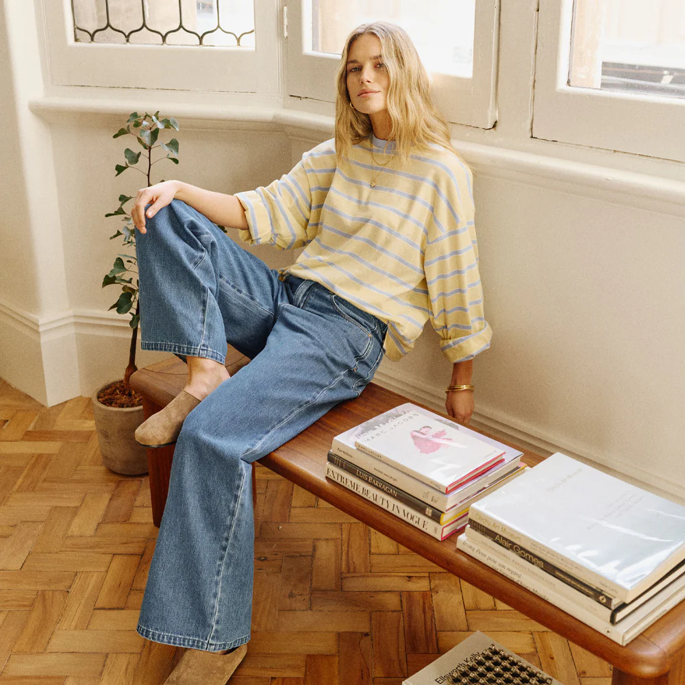 Willow Soft Wide Leg Jean - Fresh Indigo - Image 2