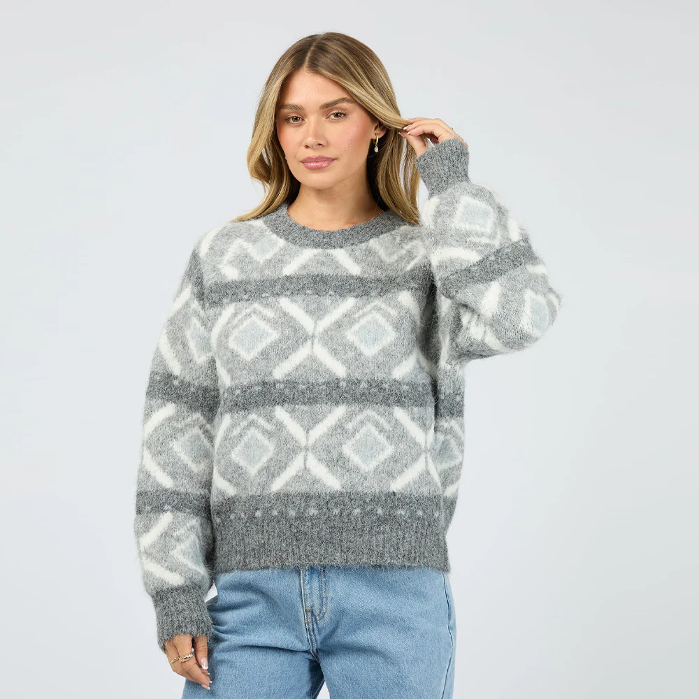 Zoia Knit Crew - Charcoal - Image 6